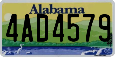 AL license plate 4AD4579