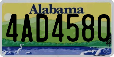 AL license plate 4AD4580