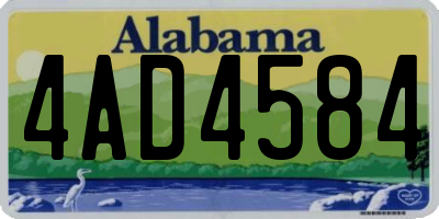 AL license plate 4AD4584