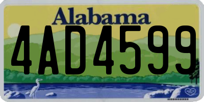 AL license plate 4AD4599
