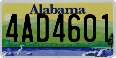 AL license plate 4AD4601