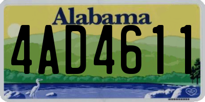 AL license plate 4AD4611