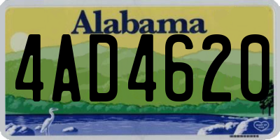 AL license plate 4AD4620