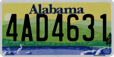 AL license plate 4AD4631