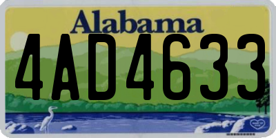 AL license plate 4AD4633