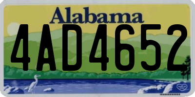 AL license plate 4AD4652