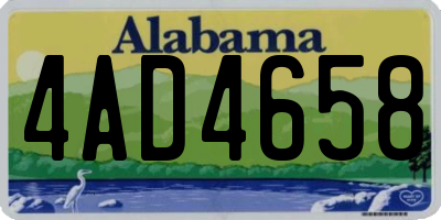AL license plate 4AD4658