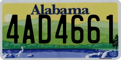 AL license plate 4AD4661