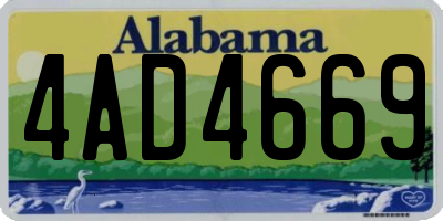 AL license plate 4AD4669
