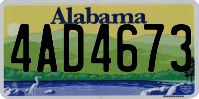 AL license plate 4AD4673