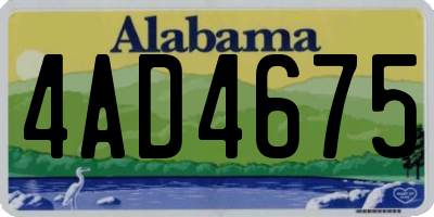 AL license plate 4AD4675