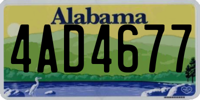 AL license plate 4AD4677