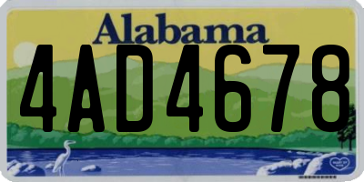 AL license plate 4AD4678