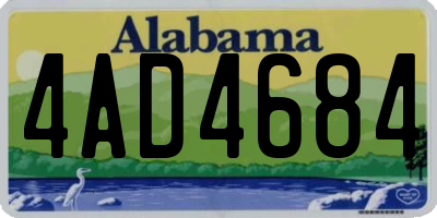 AL license plate 4AD4684