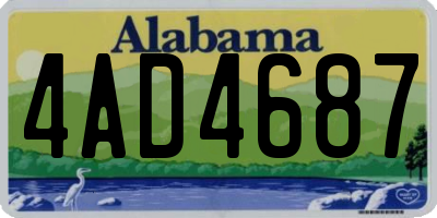 AL license plate 4AD4687