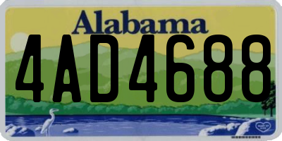AL license plate 4AD4688