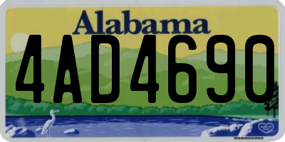 AL license plate 4AD4690