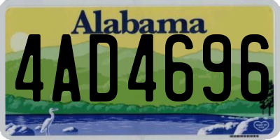 AL license plate 4AD4696