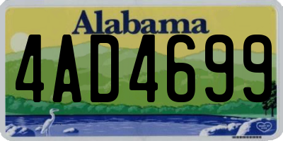 AL license plate 4AD4699