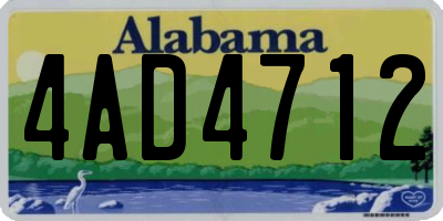 AL license plate 4AD4712