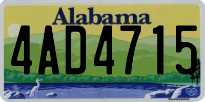 AL license plate 4AD4715