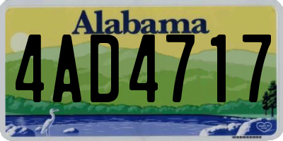 AL license plate 4AD4717