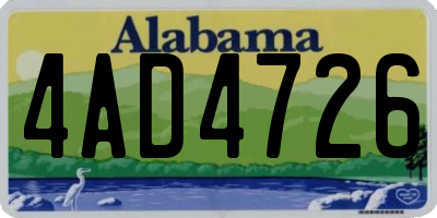 AL license plate 4AD4726
