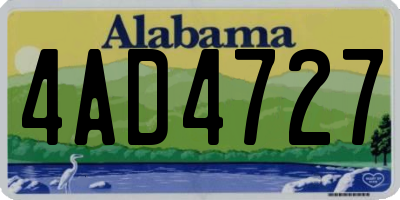 AL license plate 4AD4727