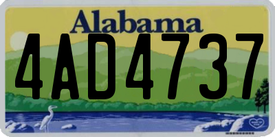 AL license plate 4AD4737