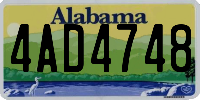 AL license plate 4AD4748