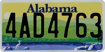 AL license plate 4AD4763