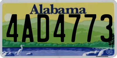 AL license plate 4AD4773