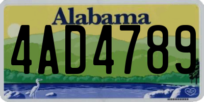 AL license plate 4AD4789
