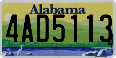 AL license plate 4AD5113