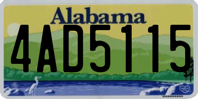AL license plate 4AD5115