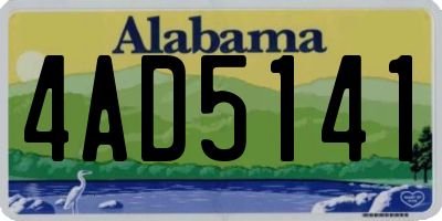 AL license plate 4AD5141