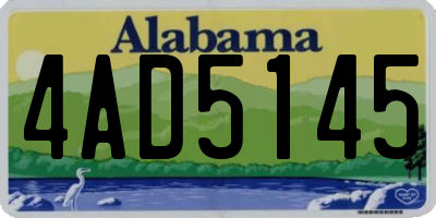 AL license plate 4AD5145