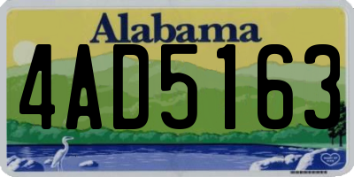 AL license plate 4AD5163