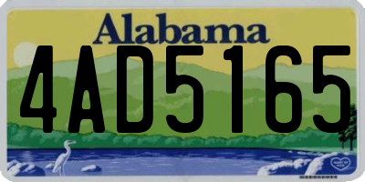 AL license plate 4AD5165