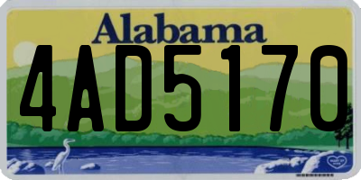 AL license plate 4AD5170