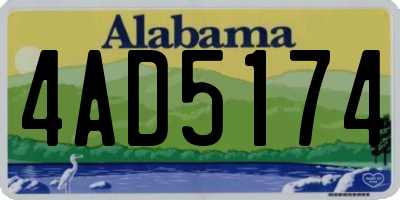 AL license plate 4AD5174