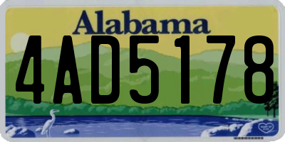 AL license plate 4AD5178