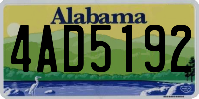 AL license plate 4AD5192