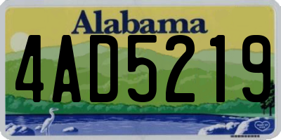 AL license plate 4AD5219