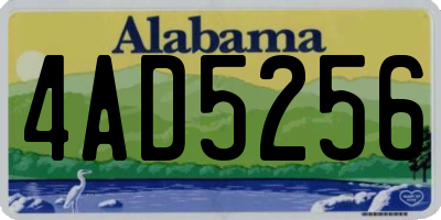 AL license plate 4AD5256