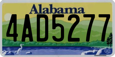 AL license plate 4AD5277
