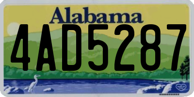 AL license plate 4AD5287