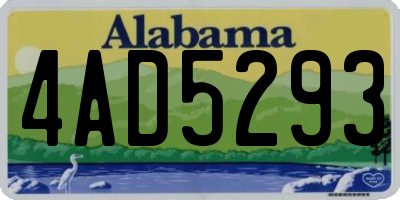 AL license plate 4AD5293