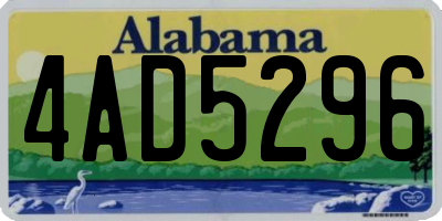 AL license plate 4AD5296
