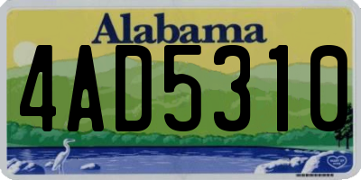 AL license plate 4AD5310